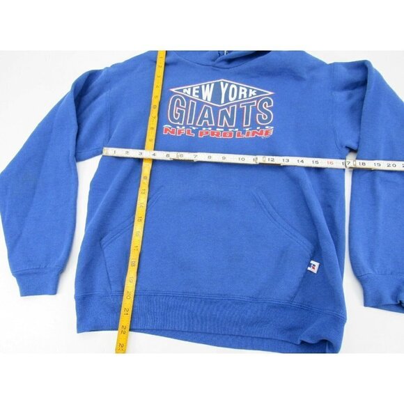 90's Russell Athletics Blue New York Giants NFL Football Hoodie Pullover USA - Picture 6 of 6